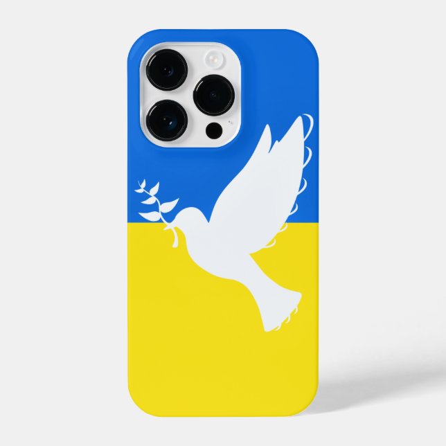 Support Ukraine iPhone Case Peace Dove (Back)