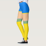 Support Ukraine Leggings Ukrainian Flag Colours<br><div class="desc">Support Ukraine Leggings - Peace - Ukrainian Flag - Freedom - Solidarity - Strong Together - Freedom Victory ! Let's make the world a better place - everybody together ! A better world begins - depends - needs YOU too ! You can transfer to 1000 Zazzle products. Resize and move...</div>