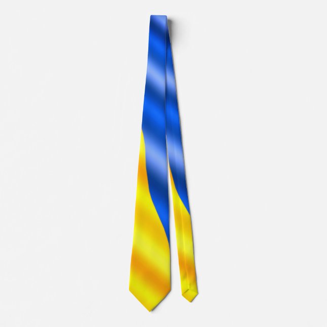 Support Ukraine Neck Tie Ukrainian Flag - Freedom (Front)