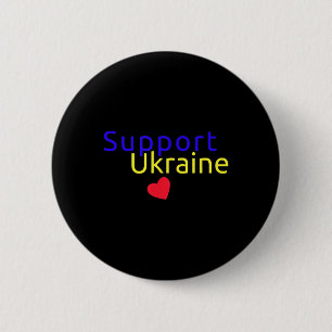 Support Ukraine No War Ukrainian Flag 6 Cm Round Badge