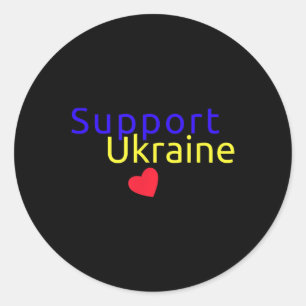 Support Ukraine No War Ukrainian Flag Classic Round Sticker