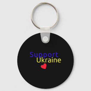 Support Ukraine No War Ukrainian Flag Key Ring
