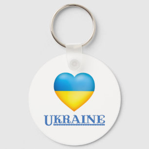Support Ukraine - Peace & Love for Ukraine Key Ring