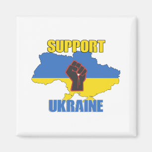 Support Ukraine - Peace & Love for Ukraine Magnet