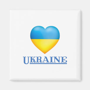 Support Ukraine - Peace & Love for Ukraine Magnet