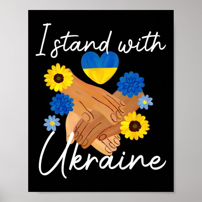 Support Ukraine Peace Unity Ukraine Hope Awareness Poster (Front)