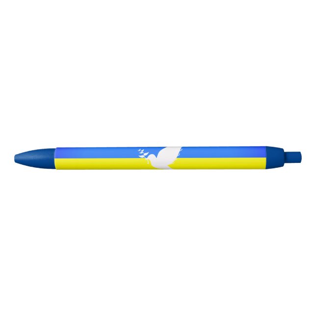 Support Ukraine Pen Peace Dove Ukrainian Flag (Front)