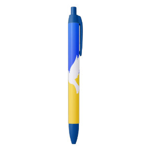 Support Ukraine Pen Peace Dove Ukrainian Flag