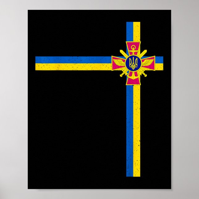 Support Ukraine President Zelensky Saying Ukrainia Poster (Front)