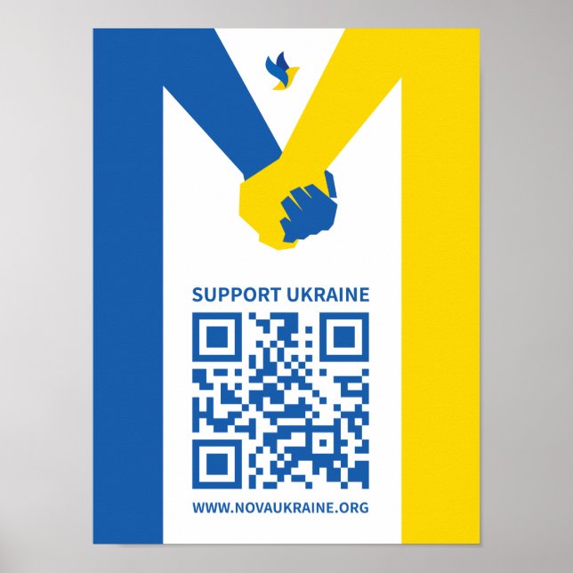 Support Ukraine QR Poster (Front)