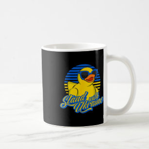 Support Ukraine Rubber Duck Ukrainian Flag Stand W Coffee Mug