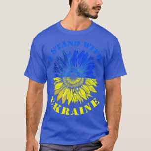 Support Ukraine Stand I With Ukraine Flag Sunflowe T-Shirt