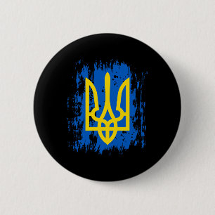 Support Ukraine Stand With Ukraine Ukrainian Flag 6 Cm Round Badge