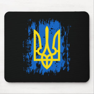 Support Ukraine Stand With Ukraine Ukrainian Flag Mouse Pad