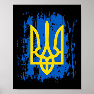 Support Ukraine Stand With Ukraine Ukrainian Flag Poster