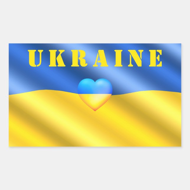 Support Ukraine Sticker Ukrainian Flag - Freedom (Front)