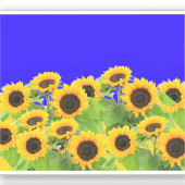 Support Ukraine Stickers Ukrainian Flag Sunflowers | Zazzle