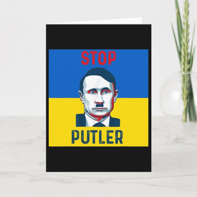 Support Ukraine Stop Putler  Card (Front)