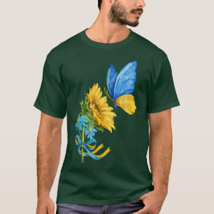Support Ukraine Sunflower Butterfly T-Shirt