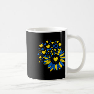 Support Ukraine Sunflower Ukrainian Flag Heart Men Coffee Mug