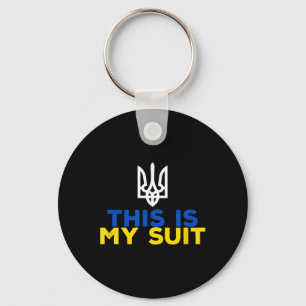 Support Ukraine This Is My Suit Ukrainian Flag Key Ring