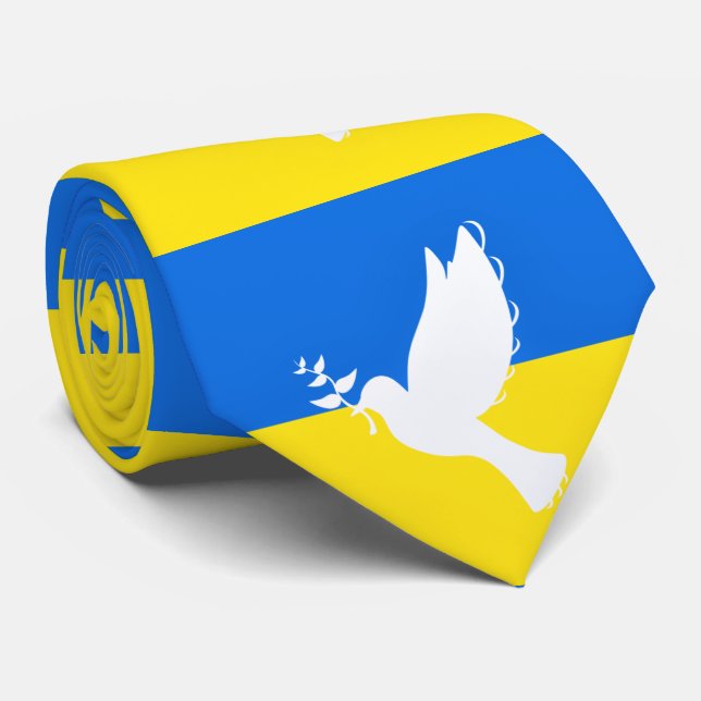 Support Ukraine Tie Dove of Peace - Freedom (Rolled)