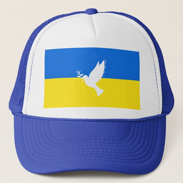 Support Ukraine Trucker Hat Peace Dove - Freedom (Front)