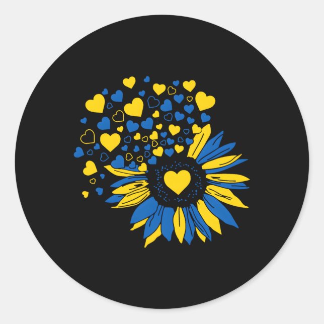 Support Ukraine Ukrainian Flag He S Classic Round Sticker (Front)
