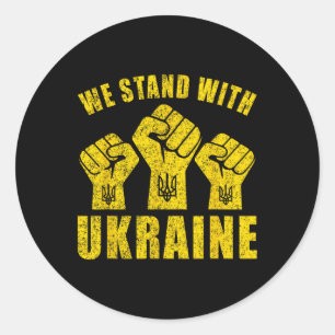 Support Ukraine - We Stand With Ukraine Classic Round Sticker