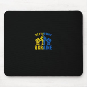 Support Ukraine - We Stand With Ukraine Flag Desig Mouse Pad