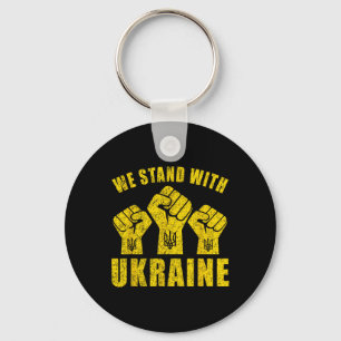 Support Ukraine - We Stand With Ukraine Key Ring