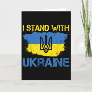 Support Ukraine With This Ukraine Flag I Stand Wit Card