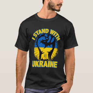 Support Ukrainian Flag I Stand With Ukraine T-Shirt