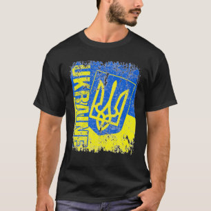 Support Ukrainians Flag Vintage Ukraine Ukrainian T-Shirt