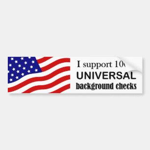 Support Universal Background checks bumper sticker