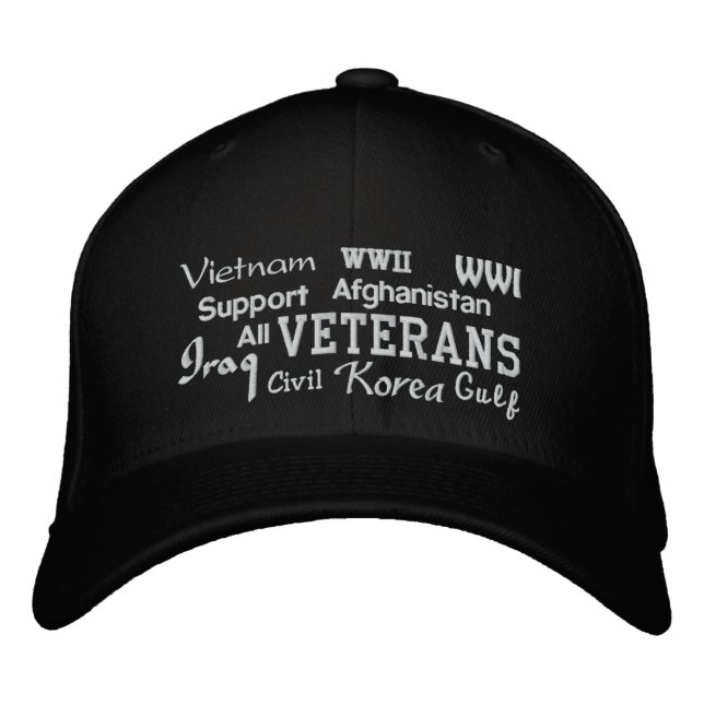 Support Veterans - Embroidered Hat (Front)