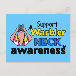 Support Warbler Neck Awareness Postcard