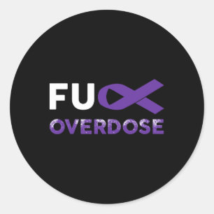 Support Warrior Survivor Gifts - Overdose Awarenes Classic Round Sticker