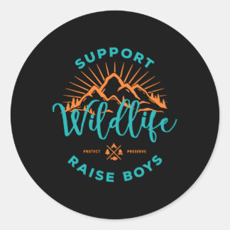 Support Wildlife Raise Classic Round Sticker