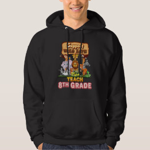 Support Wildlife Teach 8th Eighth Grade Teacher Ki Hoodie