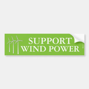 Support Wind Power Bumper Sticker