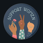 "Support Women" Feminist Magnet<br><div class="desc">"Support Women" Feminist design.</div>
