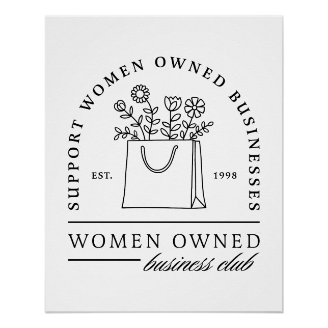 Support women owned businesses quotes aesthetic poster (Front)