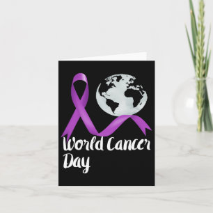 Support World Cancer Day Lavender Graphic Kids And Card