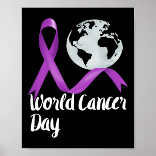 Support World Cancer Day Lavender Graphic Kids And Poster