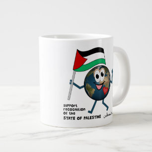 Support world recognition of the state of Palestin Large Coffee Mug