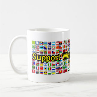 Support worldwide literacy banner coffee mug