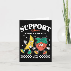 Support Your Fruity Friends Love Win Strawberry Ba Card