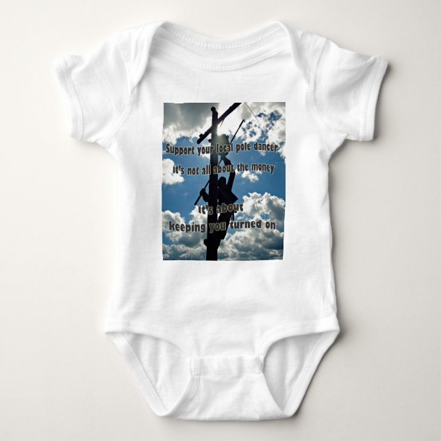 Support your Lineman Baby Bodysuit (Front)