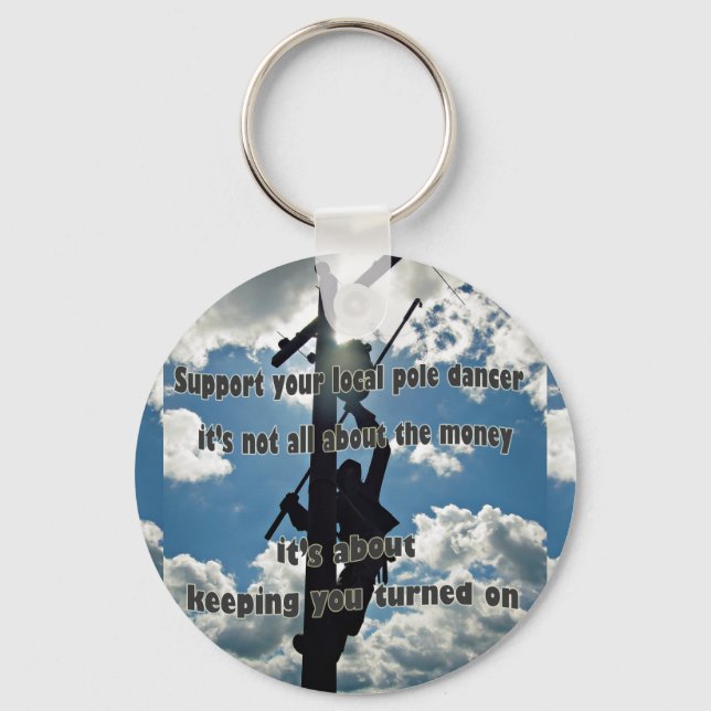 Support your Lineman Key Ring (Front)